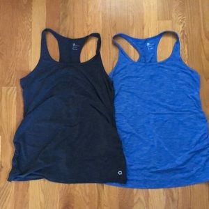 Two GapFit Breathe MATERNITY racerback tanks, Size Small